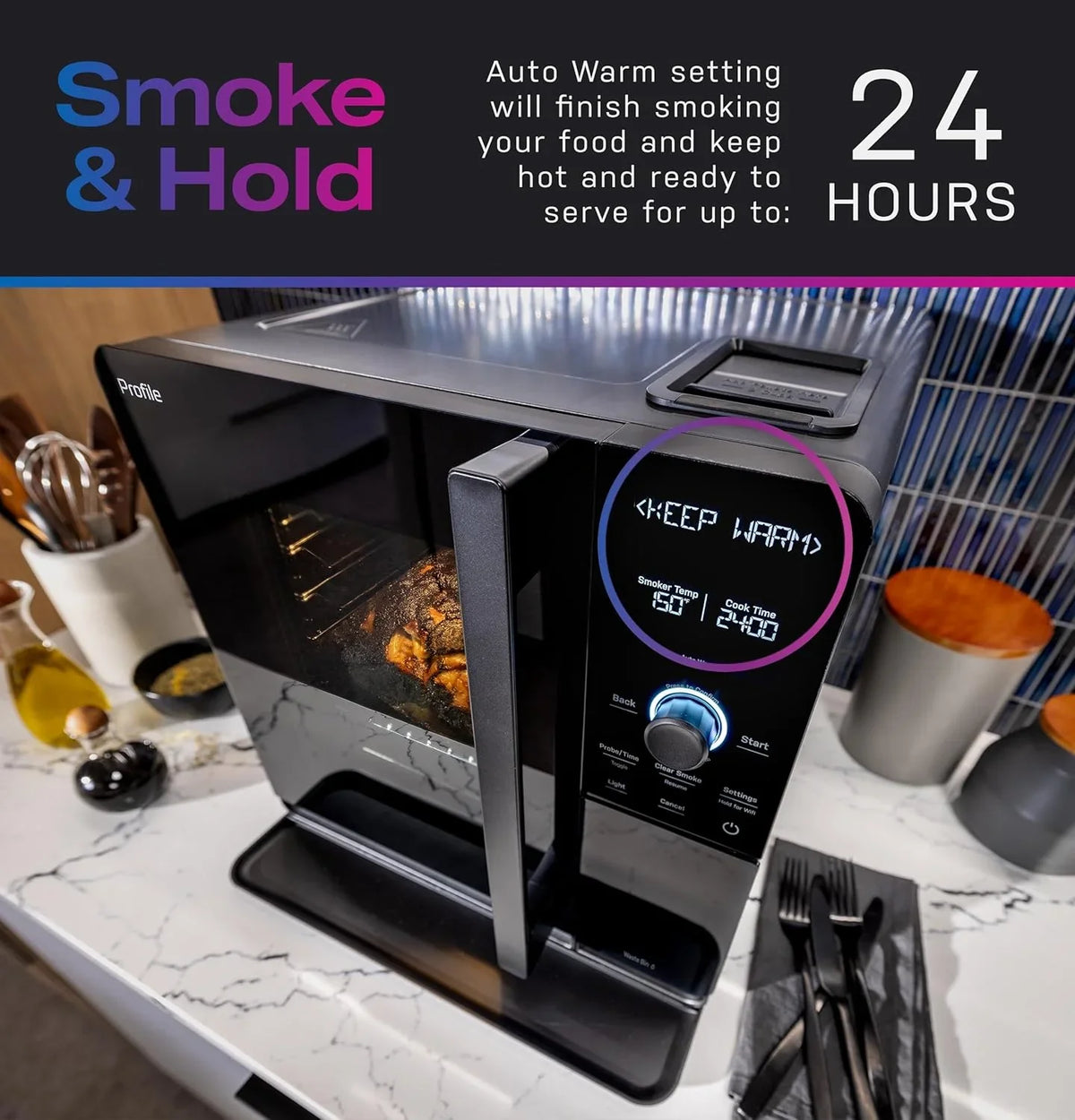 Smart Indoor Pellet Smoker. with Active Smoke Filtration. 5 Smoke Control Settings. WiFi Connected. Electric. Countertop BBQ Appliance. Black