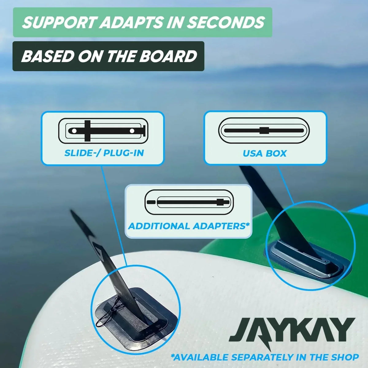 JayKay Sup E-Fin | Aleta eléctrica para Tabla de Sup. Kayak y Windsurf | hasta 6 Horas de