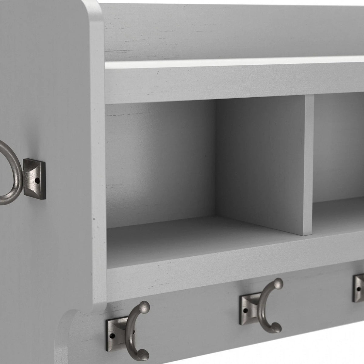 40 Inch Wall Mounted Coat Rack with Shelf. Wooden Entryway Storage and Hanging Organizer