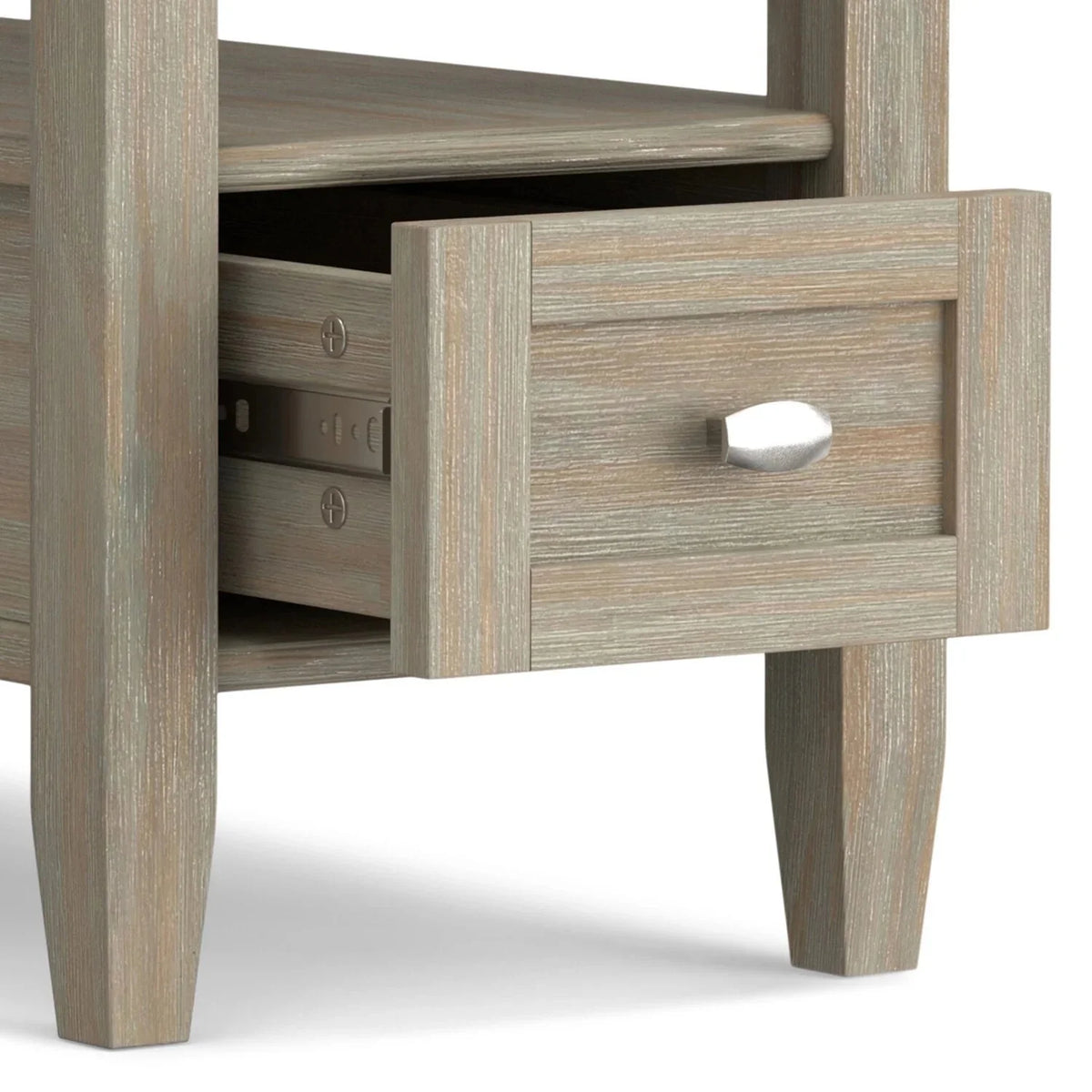 14 Wide Solid Wood Narrow Side Table. Rectangle Transitional Style Accent Table