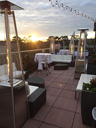 2 Sets 40.000 Btu Propane Patio Heater. Standing Pyramid Outdoor Heaters
