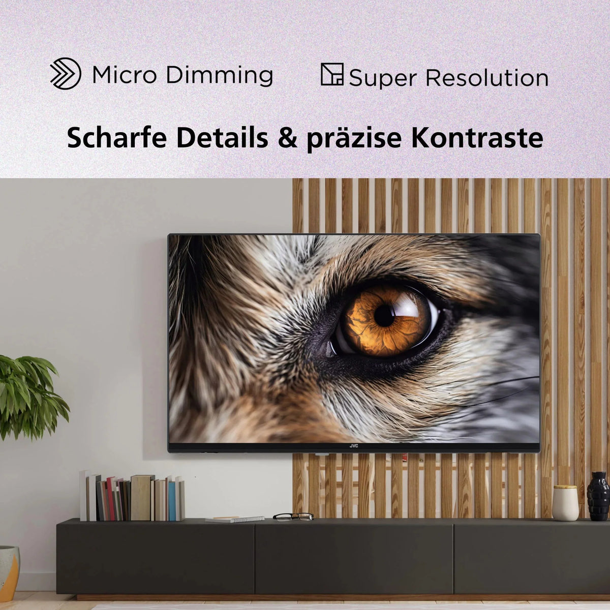 JVC Fernseher 40 Zoll Smart TV VIDAA Full HD HDR Fernseher mit 100 cm Bildschirmdiagonale und integriertem Triple-Tuner. LED TV LT-40VDF2555 (2026)