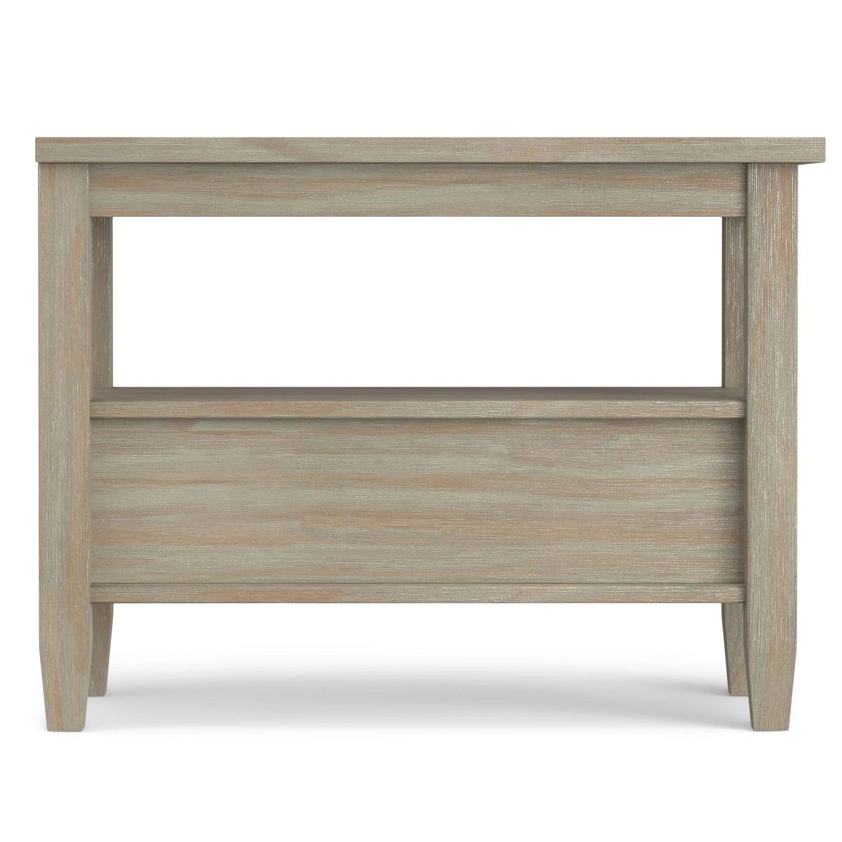 14 Wide Solid Wood Narrow Side Table. Rectangle Transitional Style Accent Table