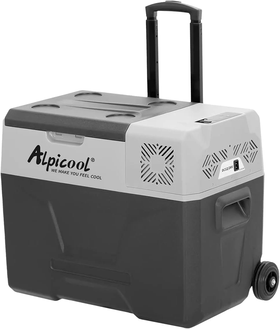 Alpicool CF55 55 Liter Kühlbox 12V tragbarer Mini-Kühlschrank elektrische Gefrierbox klein Gefrierschrank für Auto Camping. LKW. Boot und Steckdose
