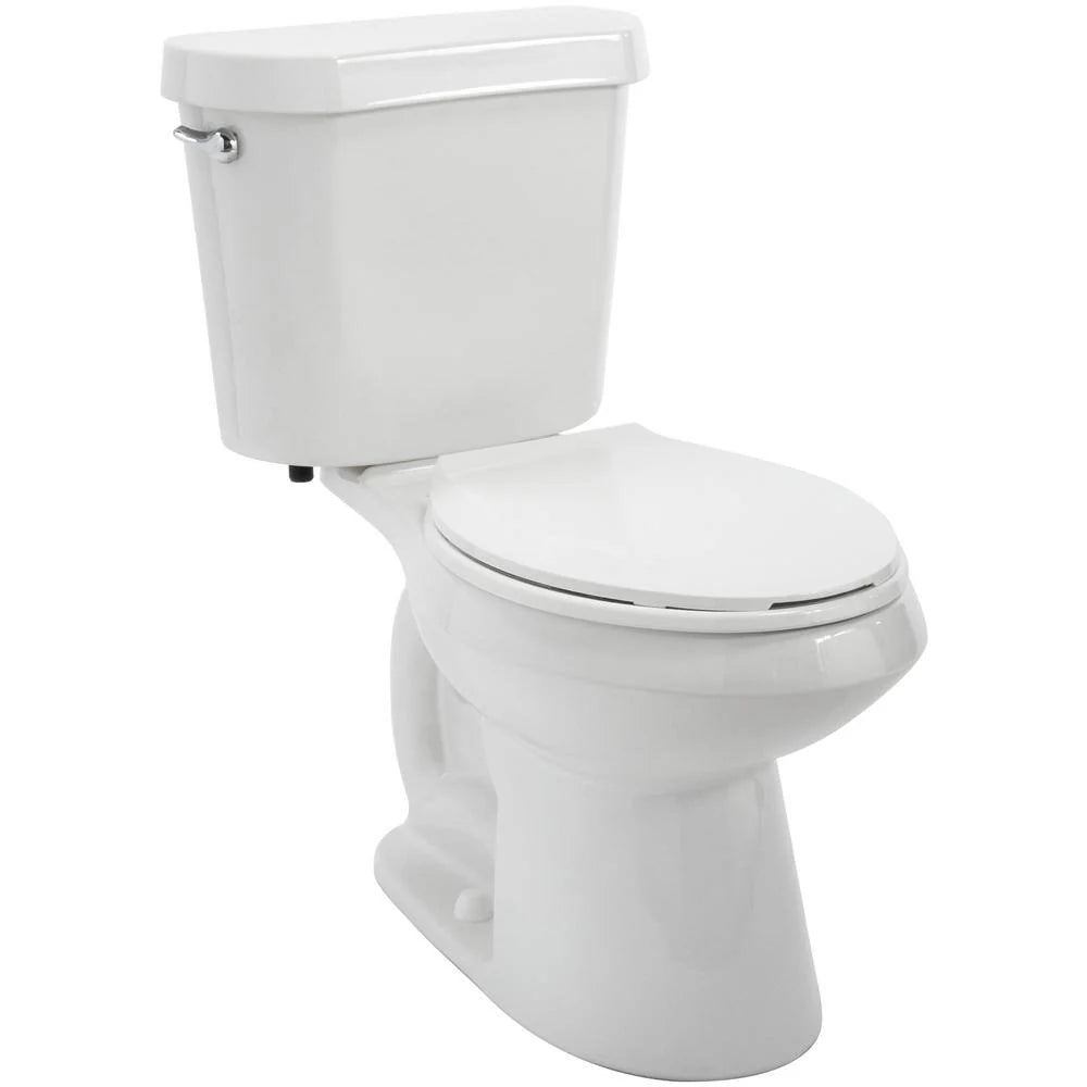 2-Piece 1.28 GPF High-Efficiency Single-Flush Elongated Toilet. White