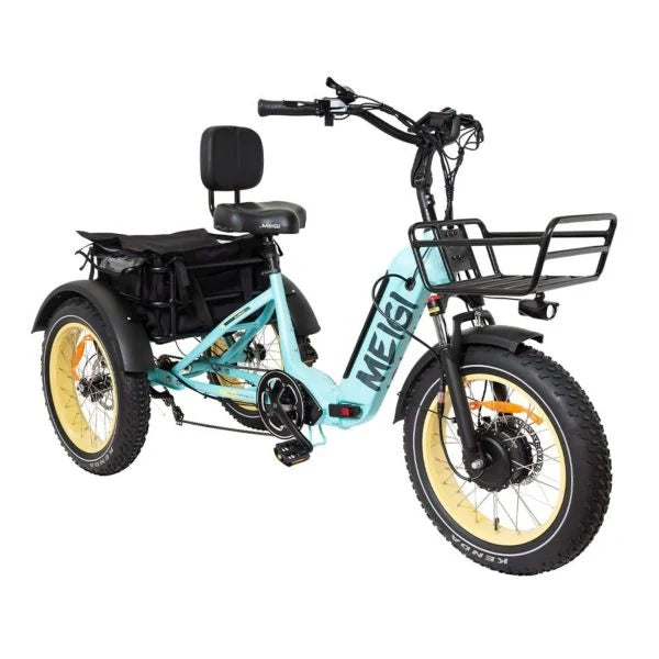 48V 14Ah 750W Foldable Fat Tire Electric Trike. 330-Lb. Capacity