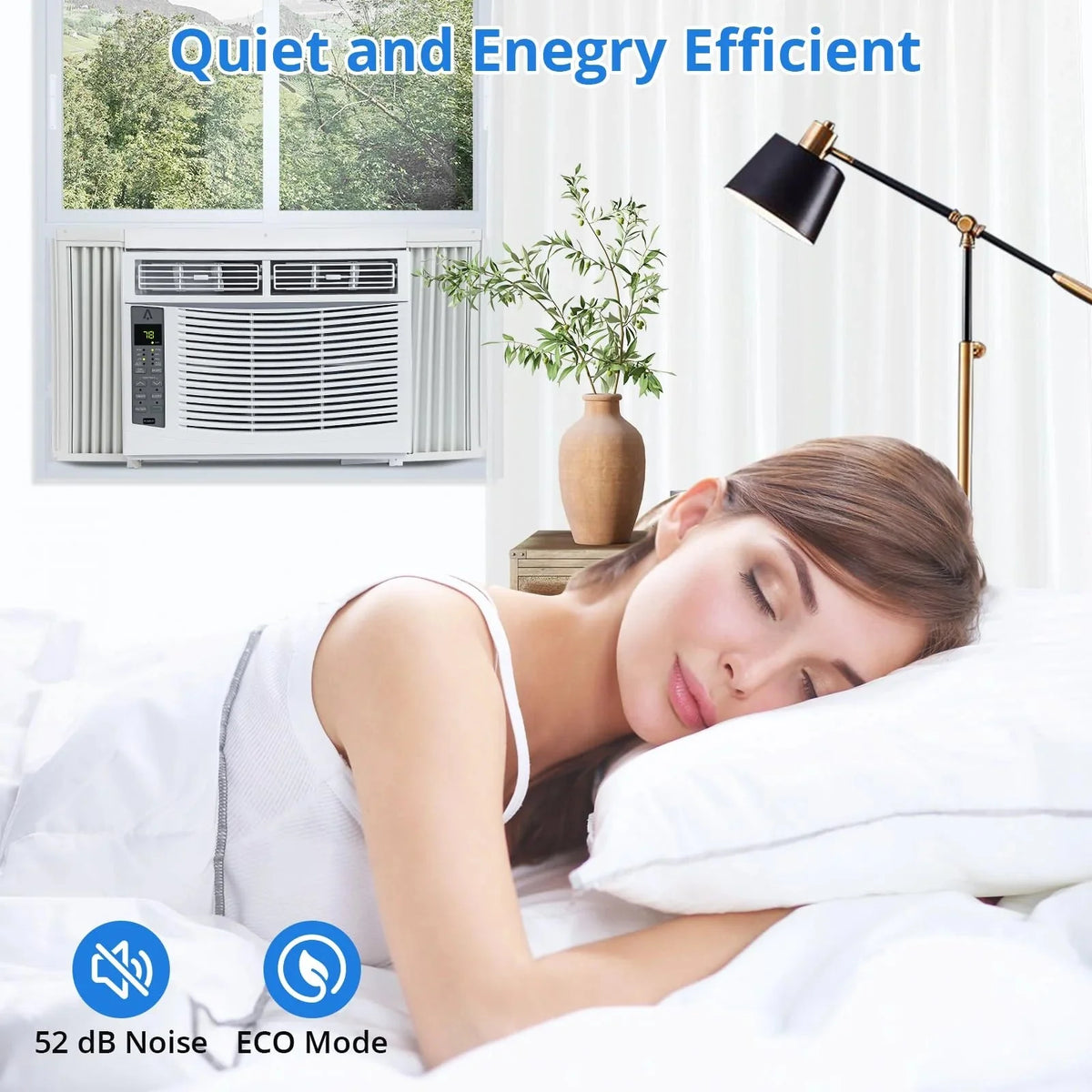 6.000 BTU 115V Window Air Conditioner with Reusable Filter. for Rooms Up to 250 Sq. Ft.