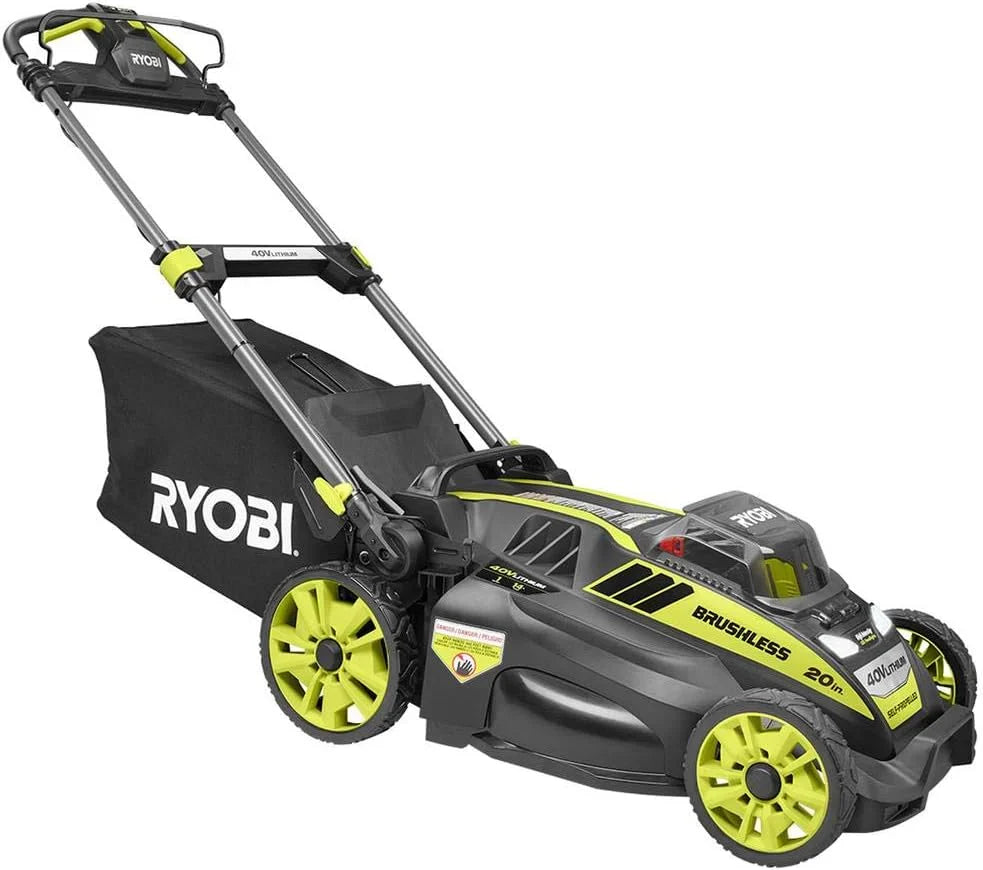 20 RY40190 40-Volt Brushless Lithium-Ion Cordless Battery Self Propelled Lawn Mower with 5.0 Ah Battery and Charger Included