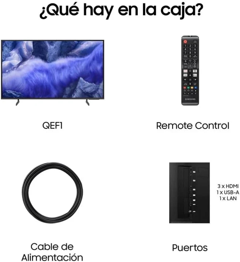 Samsung TV 50 Pulgadas QLED QE1F 4K Smart TV. Imagen y Sonido con IA 4K. Samsung Vision AI. el auténtico Quantum Dot TV Plus
