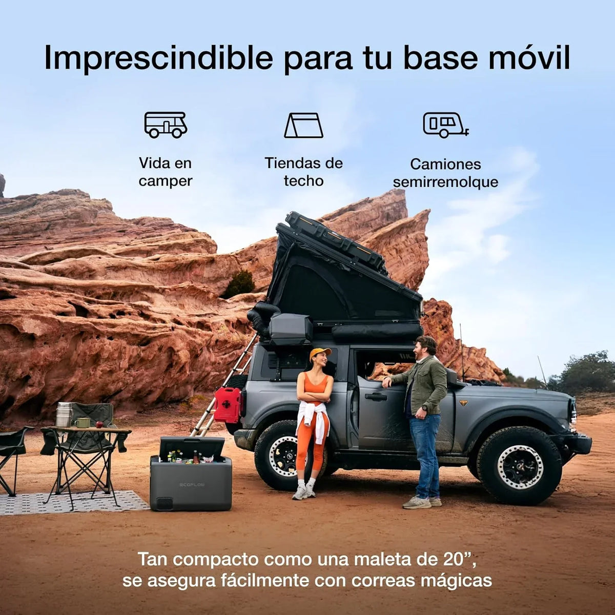 EcoFlow WAVE 3 Climatizador portátil con batería extra de 1024 Wh. refrigeración 1800 W. calefacción 2000 W. autonomía de 8 h. control por app. para