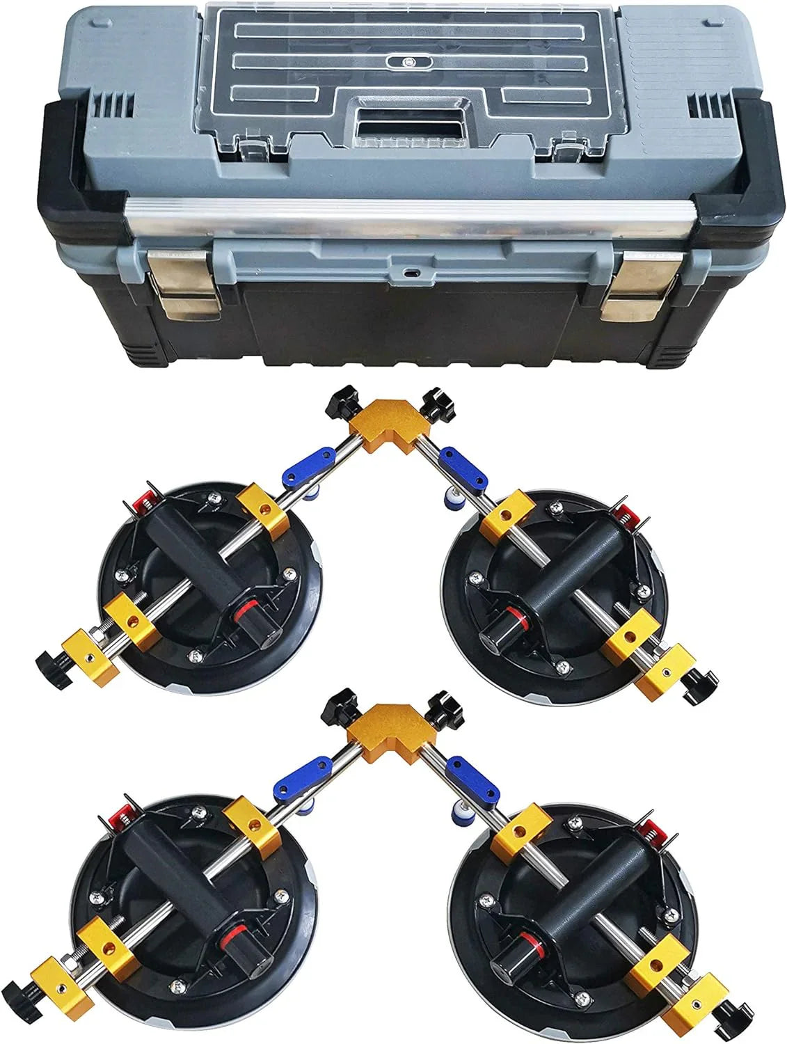 Angle 90 Degree Countertop Seam Setter with 6 Suction Cup for Seam Joining & Leveling/Professional Countertop. granite . Stone. Marble Slab Installation. (2 PACK) (6 seam setter)