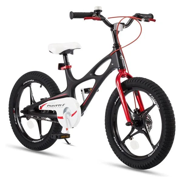 18 Magnesium Alloy Kids Bike – Dual Disc Brake. Lightweight Frame. Black