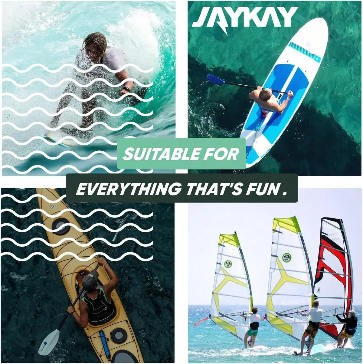 JayKay Sup E-Fin | Aleta eléctrica para Tabla de Sup. Kayak y Windsurf | hasta 6 Horas de
