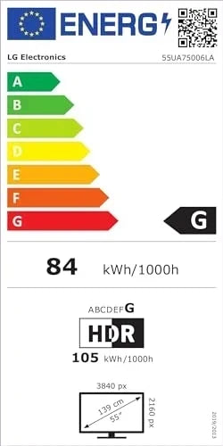 LG 55UA75006LA TV 55 Zoll (139 cm) 4K UHD AI TV (α7 Gen8 4K AI Prozessor. webOS 25. 60Hz) [Modelljahr 2025]