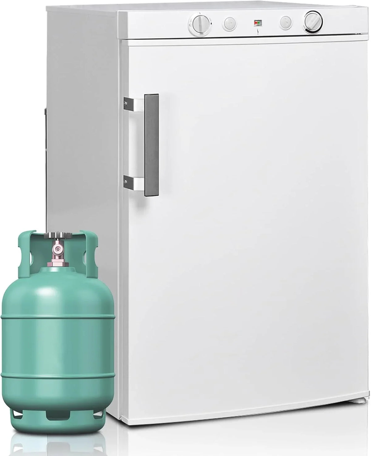 SMETA Gaskühlschrank Gefrierschrank 12V/230V/Gas. Kühlschrank Mit Gefrierfach 100L. Leiser Kombikühlschrank Für Camping. Zuhause. Wohnwagen. Garage.