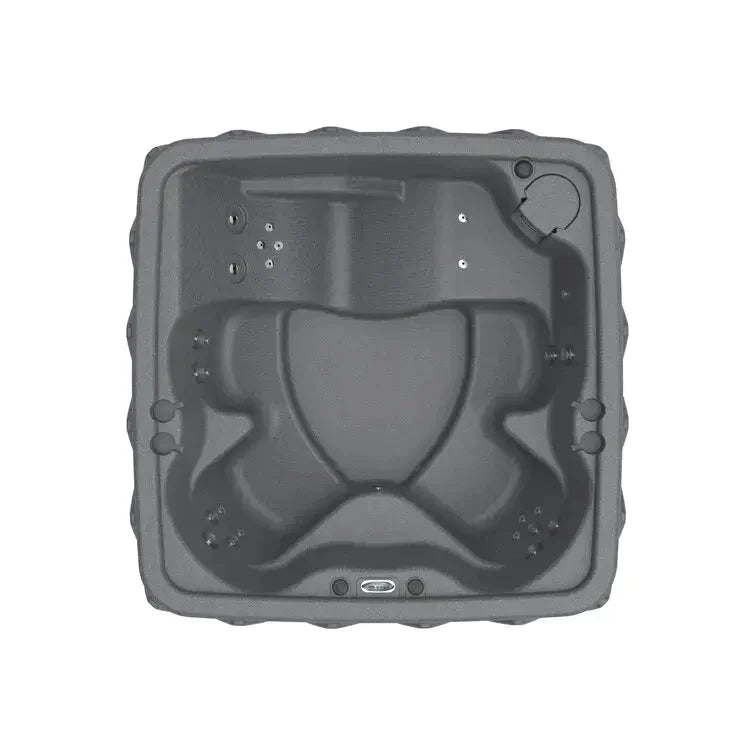 4-Person Square Plug-and-Play Hot Tub with Ozonator – 20 Stainless Steel Jets. LED Waterfall. 110V