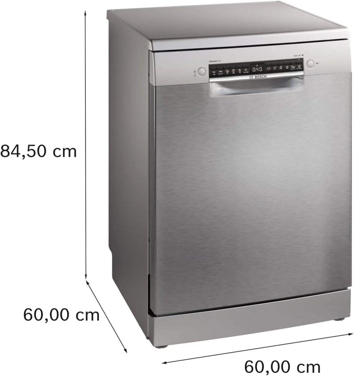 Bosch - Lavavajillas Libre Instalación. 60 cm. Serie 4. Home Connect. Motor EcoSilence. Acero. SMS4EMI06E