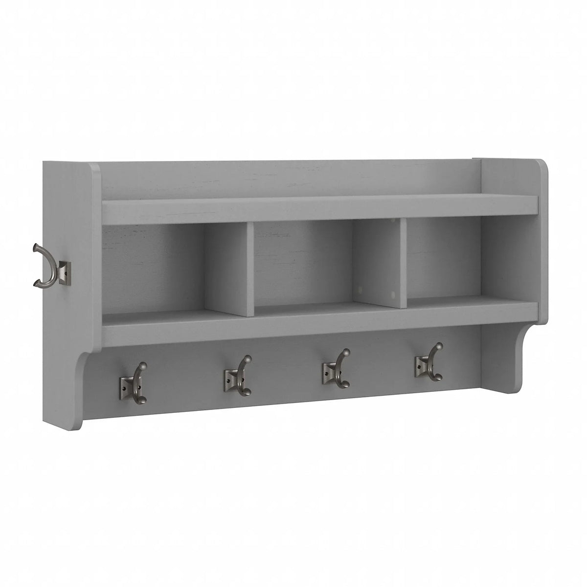 40 Inch Wall Mounted Coat Rack with Shelf. Wooden Entryway Storage and Hanging Organizer
