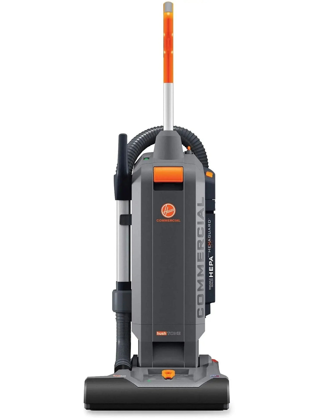 15-Inch Commercial Upright Vacuum Cleaner with Intellibelt. for Carpet and Hard Floors. Gray