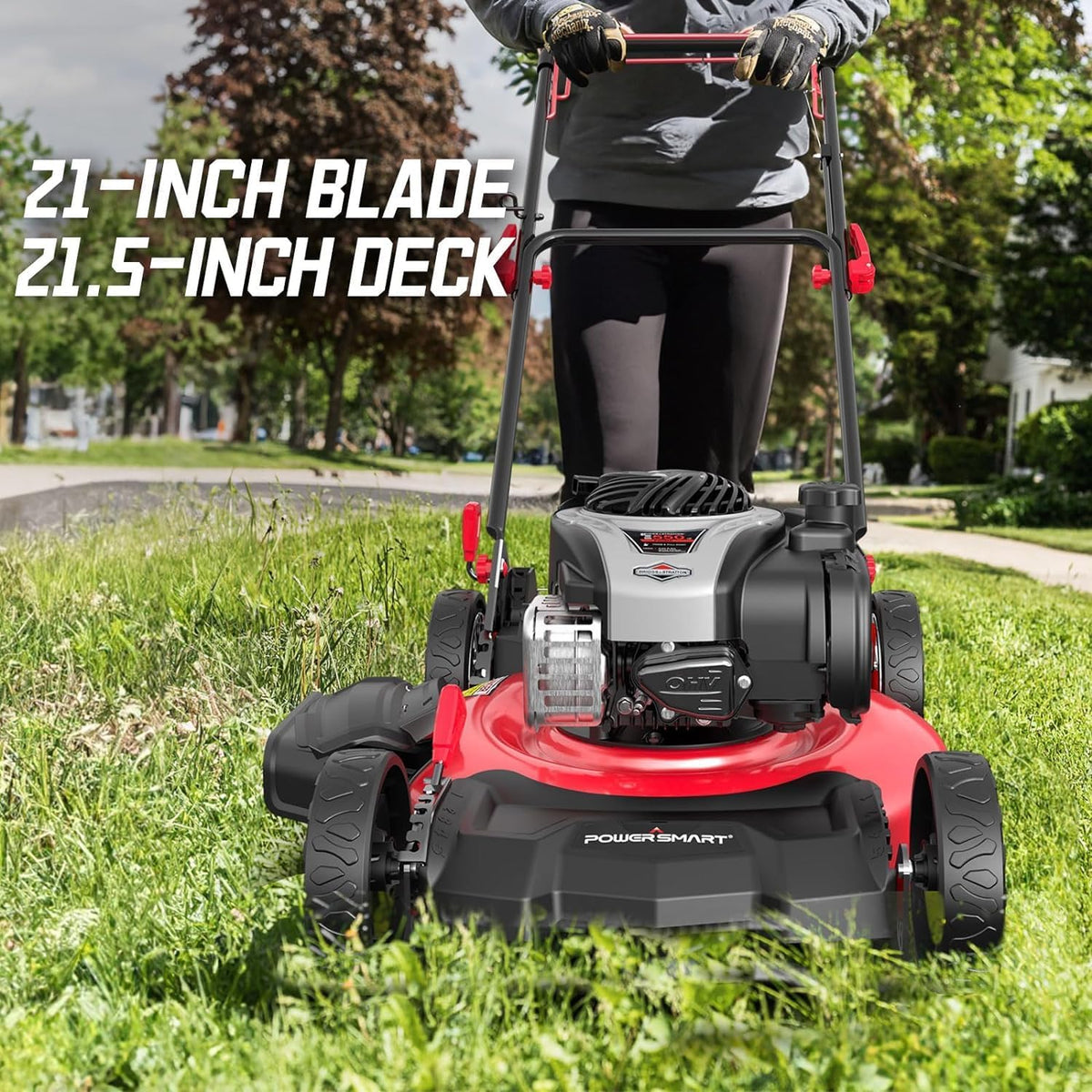 21 2-in-1 Push Lawn Mower. 125cc Engine. Adjustable Cutting Height. Lightweight. Easy Assembly