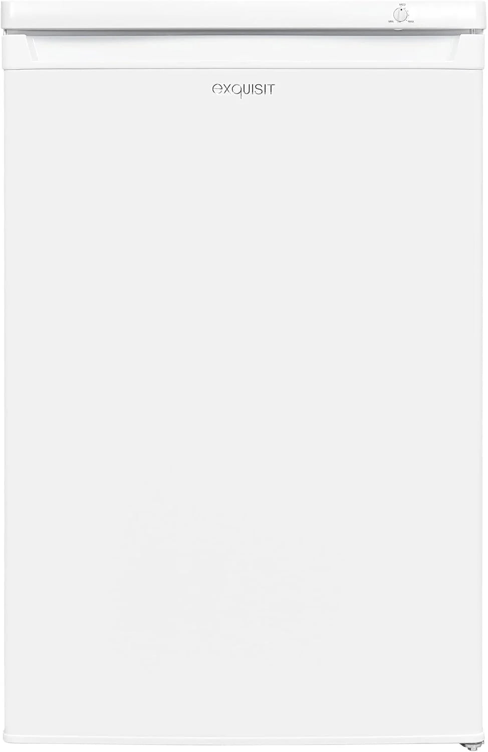 Exquisit Congelador Table Top 91L. Color Blanco. Clase E. Congelador 4 Estrellas. 4 Cajones Transparentes. Puerta Reversible. Control de Temperatura.