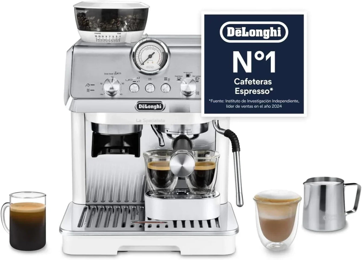 De'Longhi Perfetto La Specialista Arte. Espresso and Cappuccino Coffee Machine with Pump. Coffee Bean Machine. 3 Preset Recipes. 8 Grind Settings.