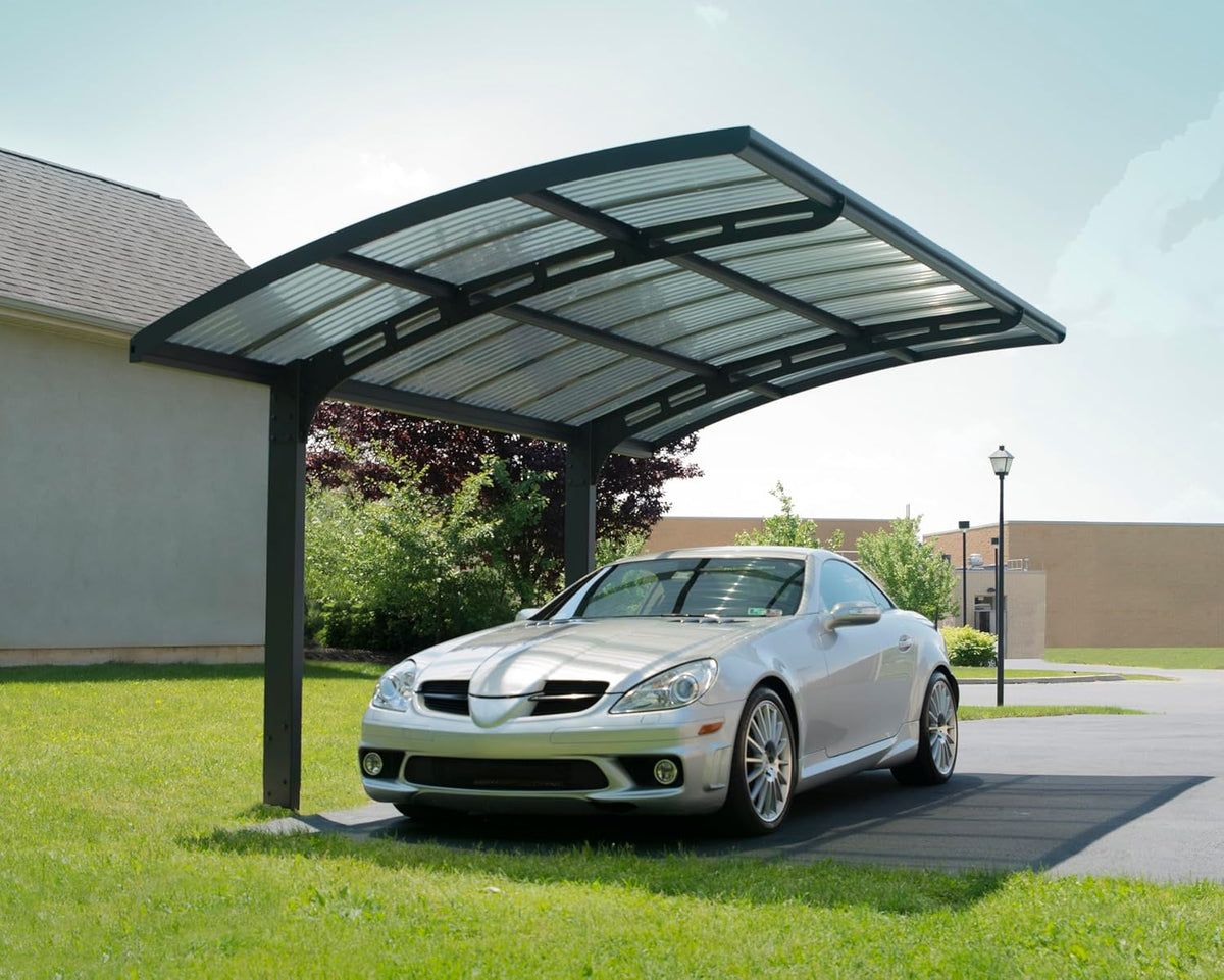 Canopia by Palram Carport Arizona 5000 en policarbonato. Aluminio Robusto e Inoxidable Que Protege el Coche de la luz Solar
