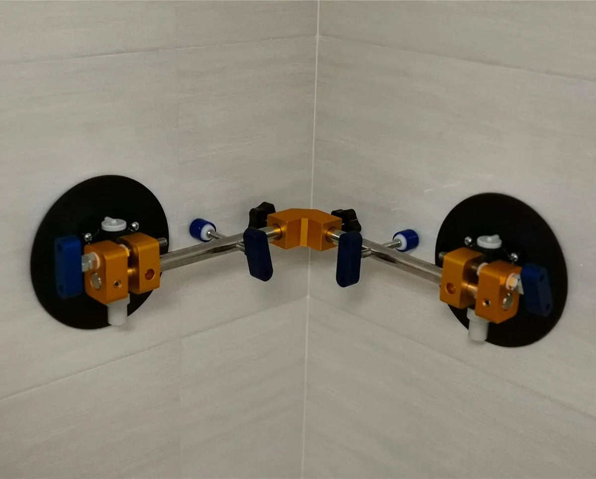 Angle 90 Degree Countertop Seam Setter with 6 Suction Cup for Seam Joining & Leveling/Professional Countertop. granite . Stone. Marble Slab Installation. (2 PACK) (6 seam setter)