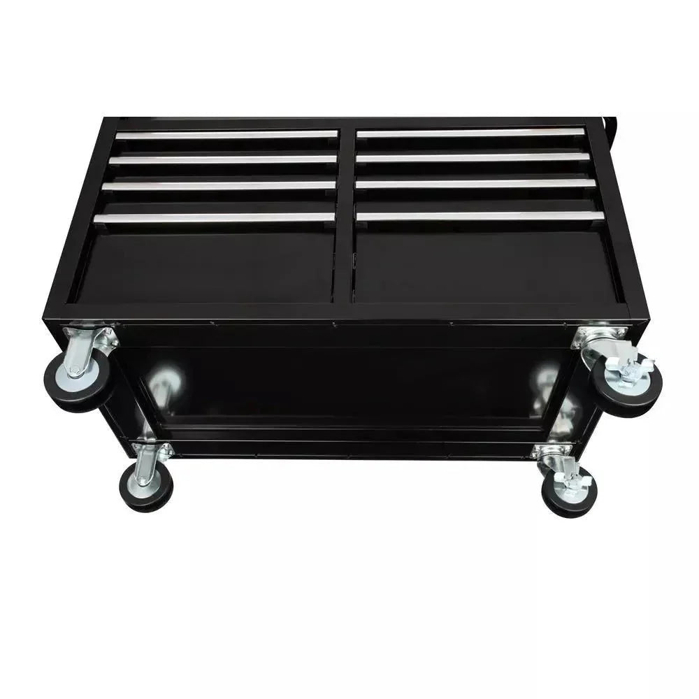 46-Inch W x 24-Inch D 9-Drawer Deep Tool Chest Mobile Workbench. Gloss Black