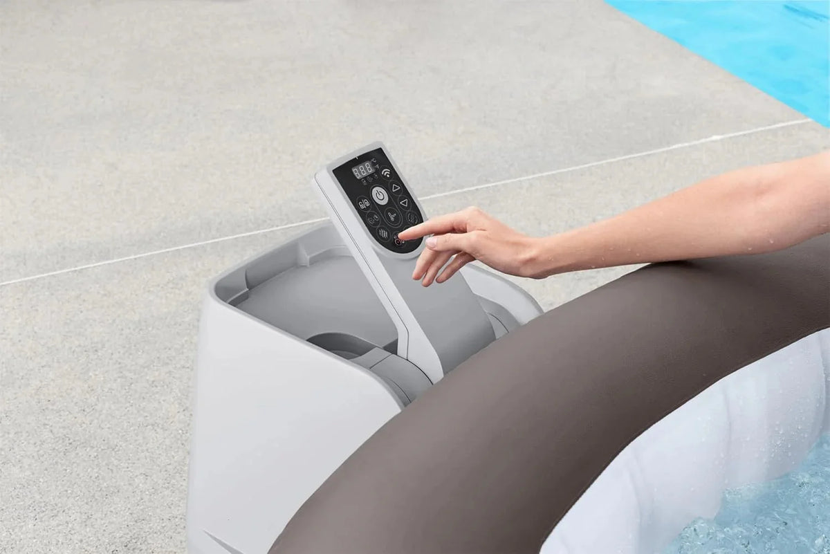 71 x 26-Inch Inflatable Hot Tub Spa for 2-4 Persons. Portable. with 2 Covers. Black