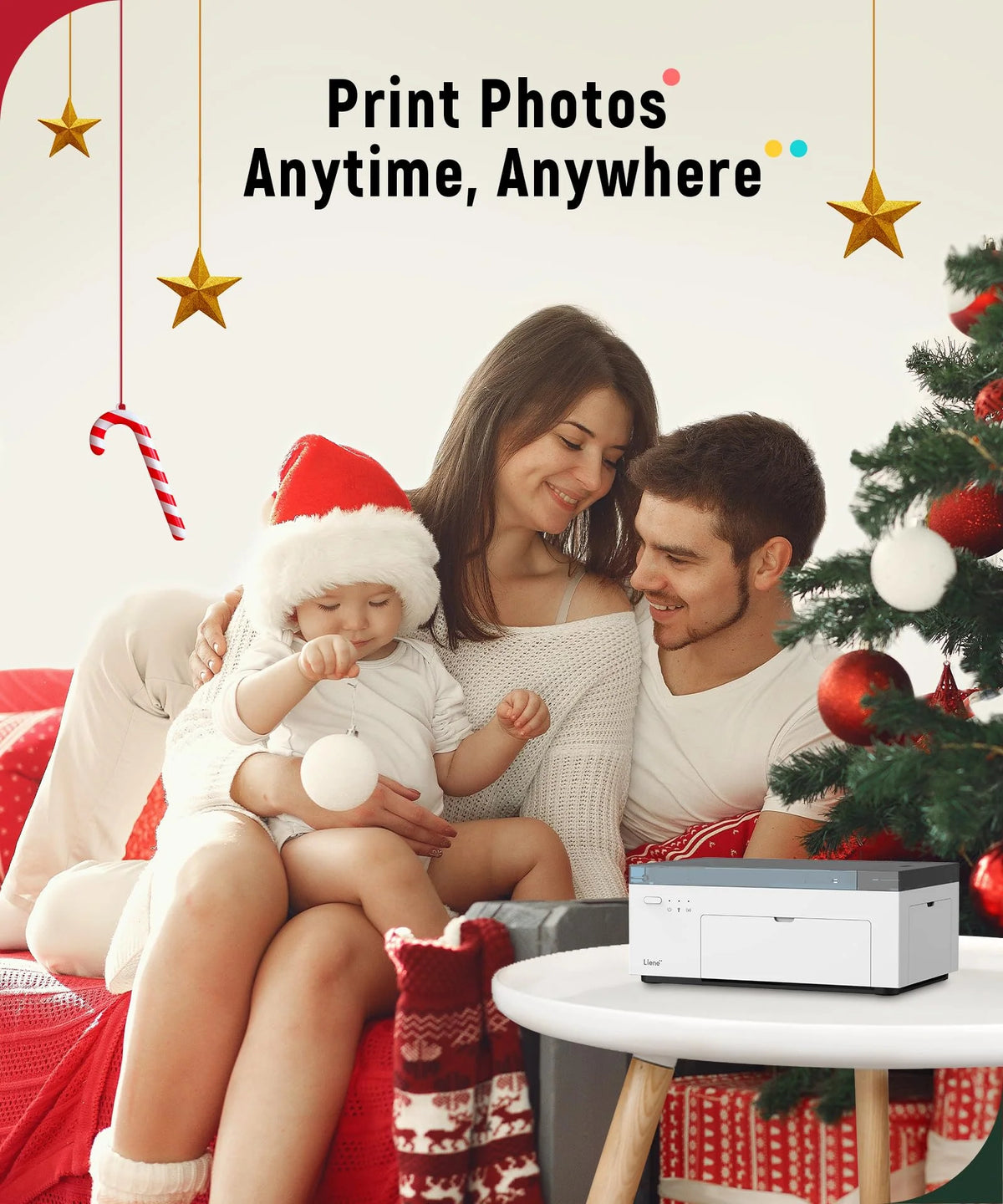 46-Photo Printer with Wi-Fi. 100 Sheets. Thermal Dye-Sublimation. Compatible with iPhone and Android