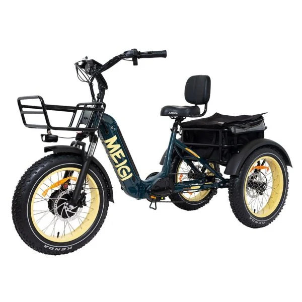48V 14Ah 750W Foldable Fat Tire Electric Trike. 330-Lb. Capacity