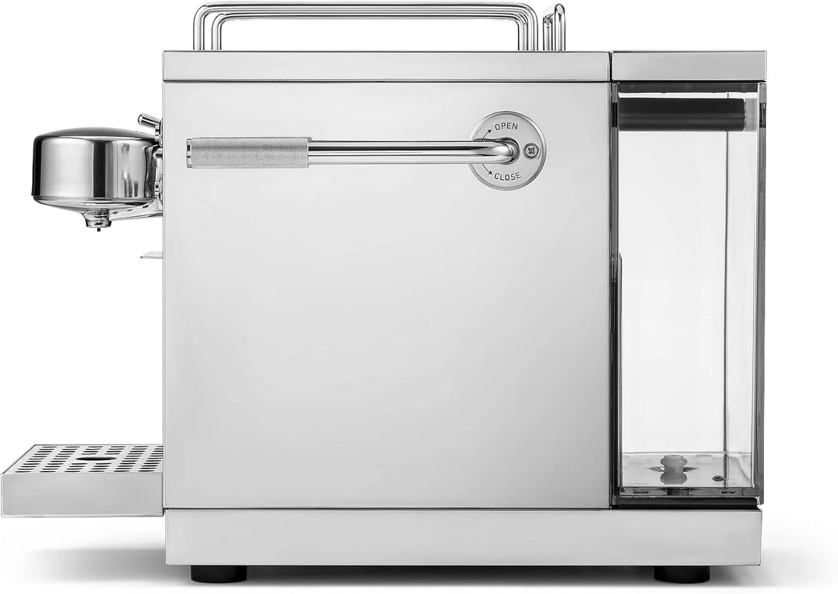 Die Original 2 Kaffeemaschine. Nespresso kompatible Kapselmaschine. Espressomaschine aus Edelstahl. skandinavisches Design. langlebige. reparierbare