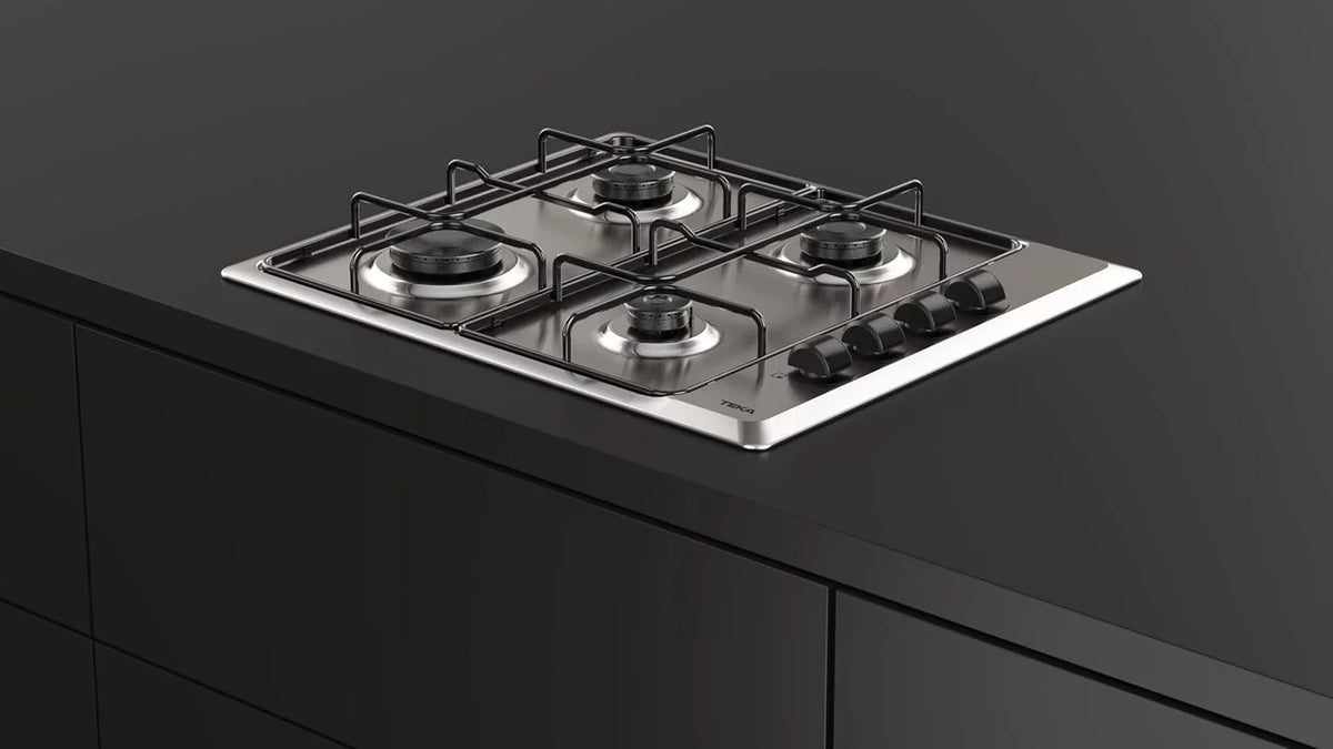 TEKA Placa de Gas Butano. 60 cm. 4 Fuegos. Mandos Ergonómicos. Seguridad Termopar. Parrillas Esmaltadas. HLX 640 KL