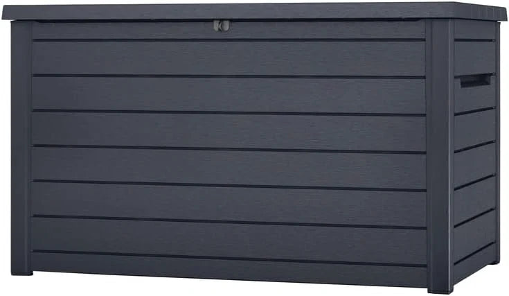 Keter Kissenbox XXL Ontario. graphit. 870l Fassungsvermögen. Außenmaße: 147 x 83 x 86 cm. Auflagenbox wasserdicht. für Outdoor geeignet