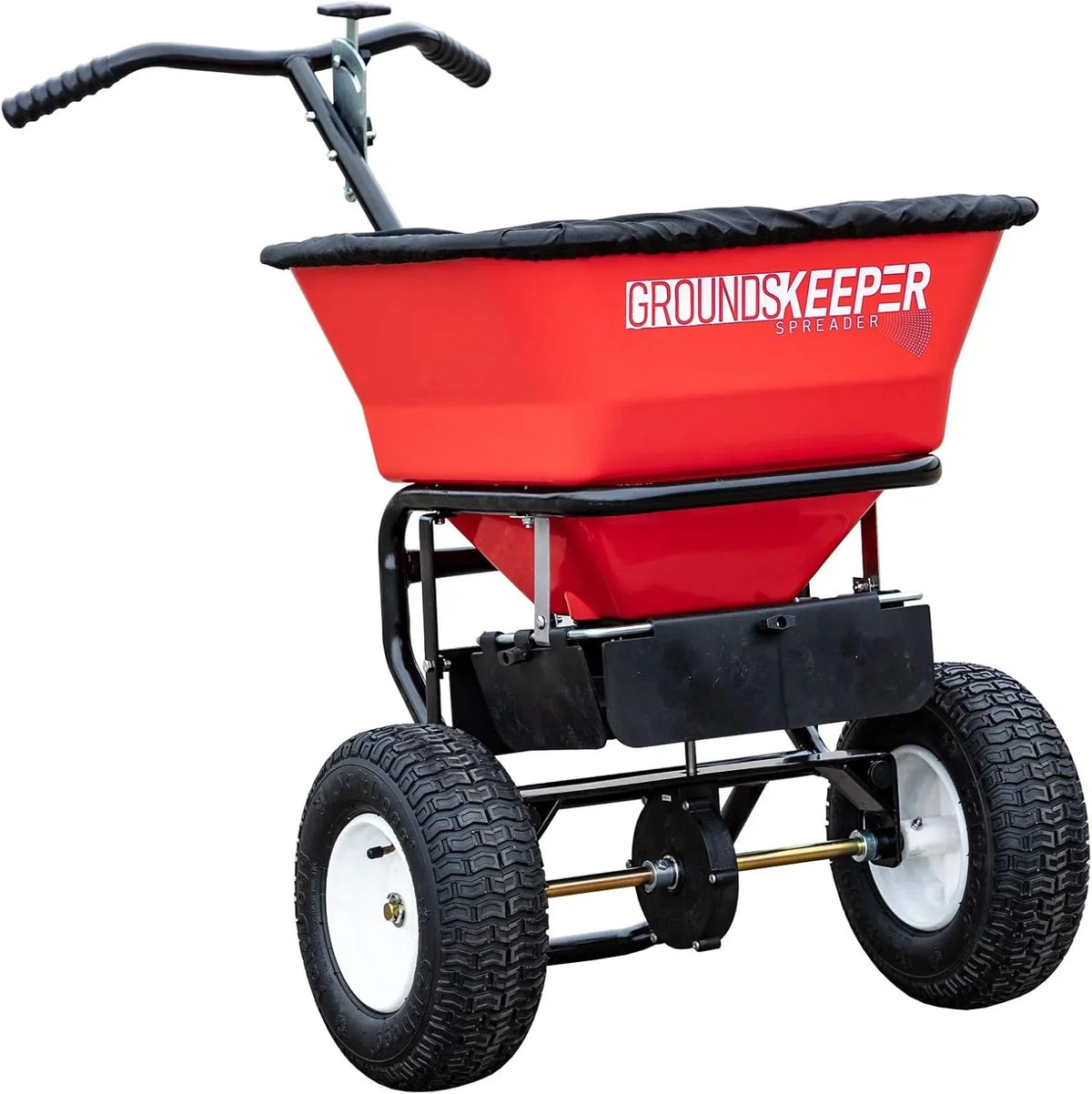 100-Lb. Walk-Behind Push Spreader for Grass Seed. Salt. De-Icer and Fertilizer