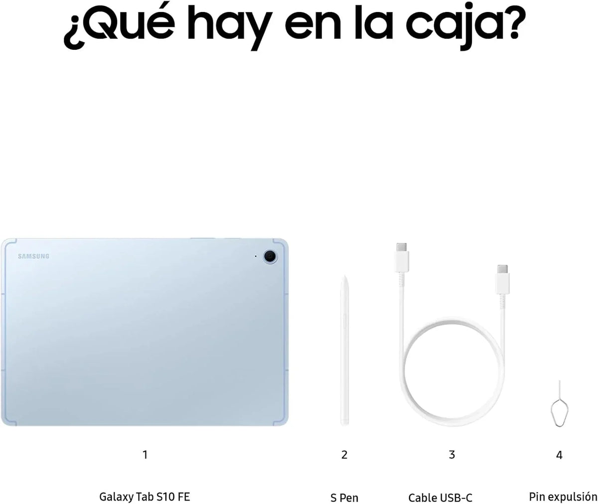 Galaxy Tab S10 FE 256GB. Tablet Android + S Pen. Galaxy AI. 8GB RAM. Pantalla de 10.9. Batería de Larga Duración. Azul. Garantía del Fabricante 3