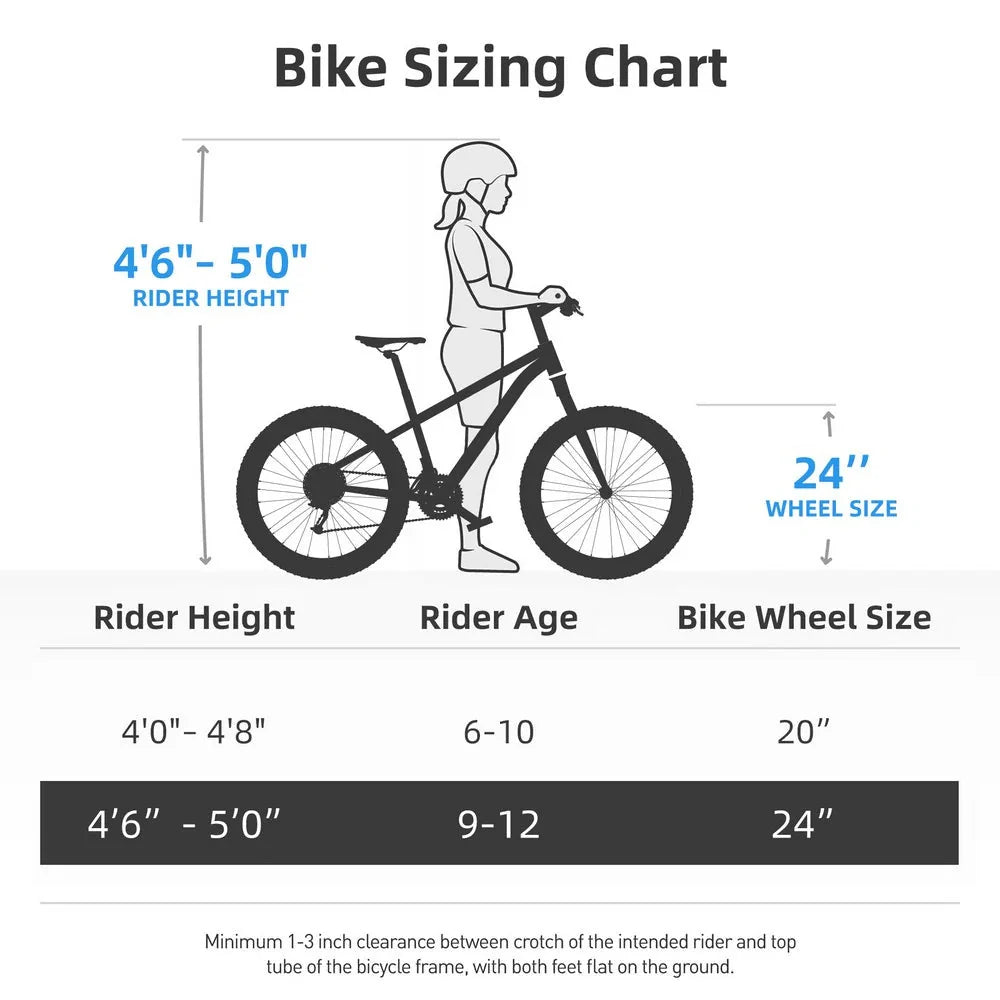 20-Inch/24-Inch Kids Mountain Bike. Single-Speed Bicycle