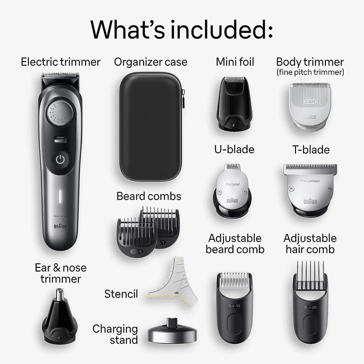 13-in-1 Men's Grooming Kit with Beard Trimmer. Hair Clipper. and Body Groomer