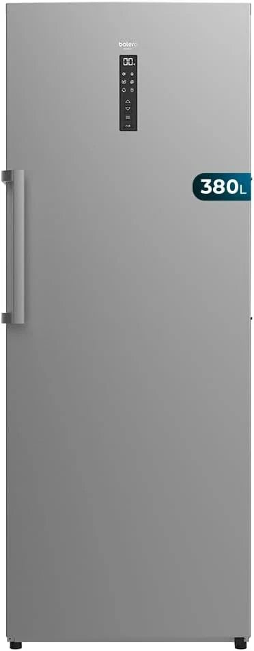 Cecotec Congelador Vertical de 380L Bolero CoolMarket UF 380 inox D. 1950W. Motor Inverter Plus. Bajo Consumo. Total No Frost. Display door.