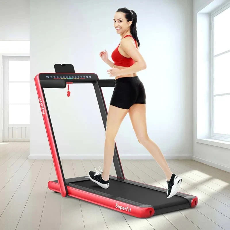 2-in-1 Folding Electric Treadmill. 2.25 HP. Under-Desk. with Dual Display and Smart App Control