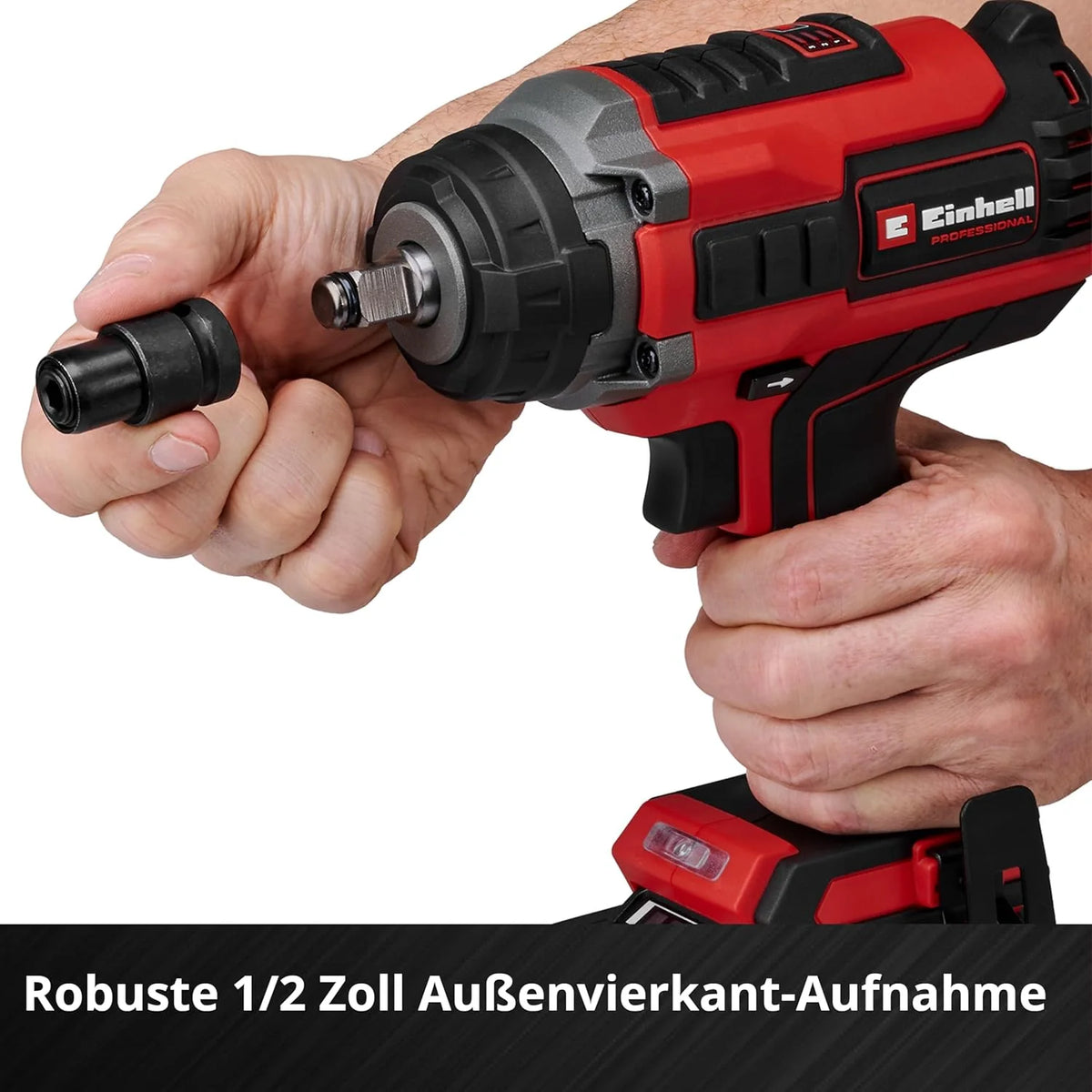 Einhell Professional Akku-Schlagschrauber IMPAXXO 18/450 (1x4.0Ah) Power X-Change (18 V. 450 Nm. Brushless. Außenvierkant-Aufnahme. inkl. 4 Ah Akku.