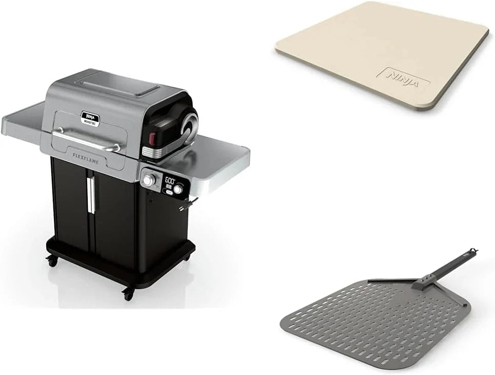 5-in-1 Electric and Propane Grill. 3-Burner Outdoor BBQ Grill and Smoker with Digital Controls. Griddle and Pizza Maker. Stainless Steel