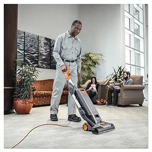 15-Inch Commercial Upright Vacuum Cleaner with Intellibelt. for Carpet and Hard Floors. Gray