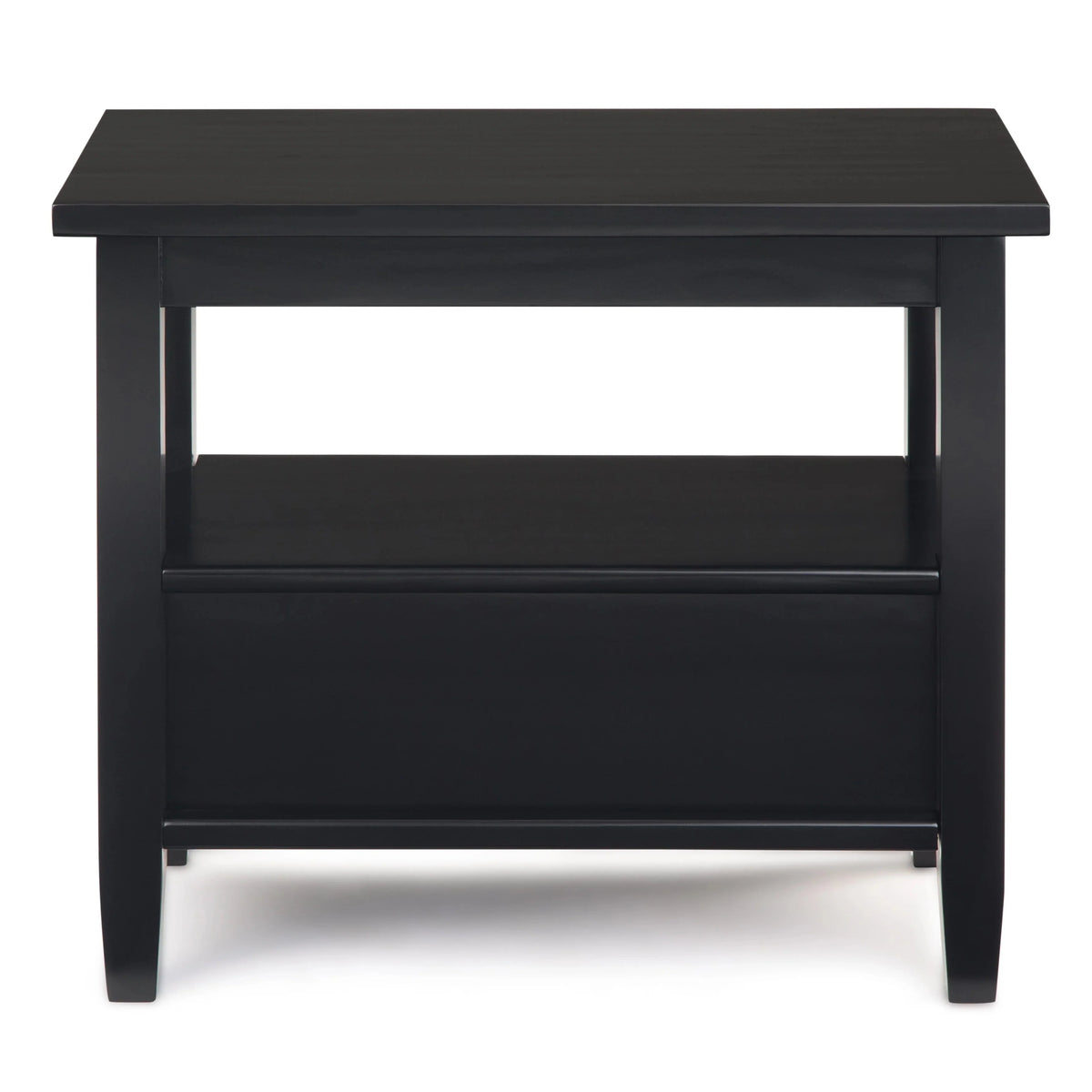 14 Wide Solid Wood Narrow Side Table. Rectangle Transitional Style Accent Table